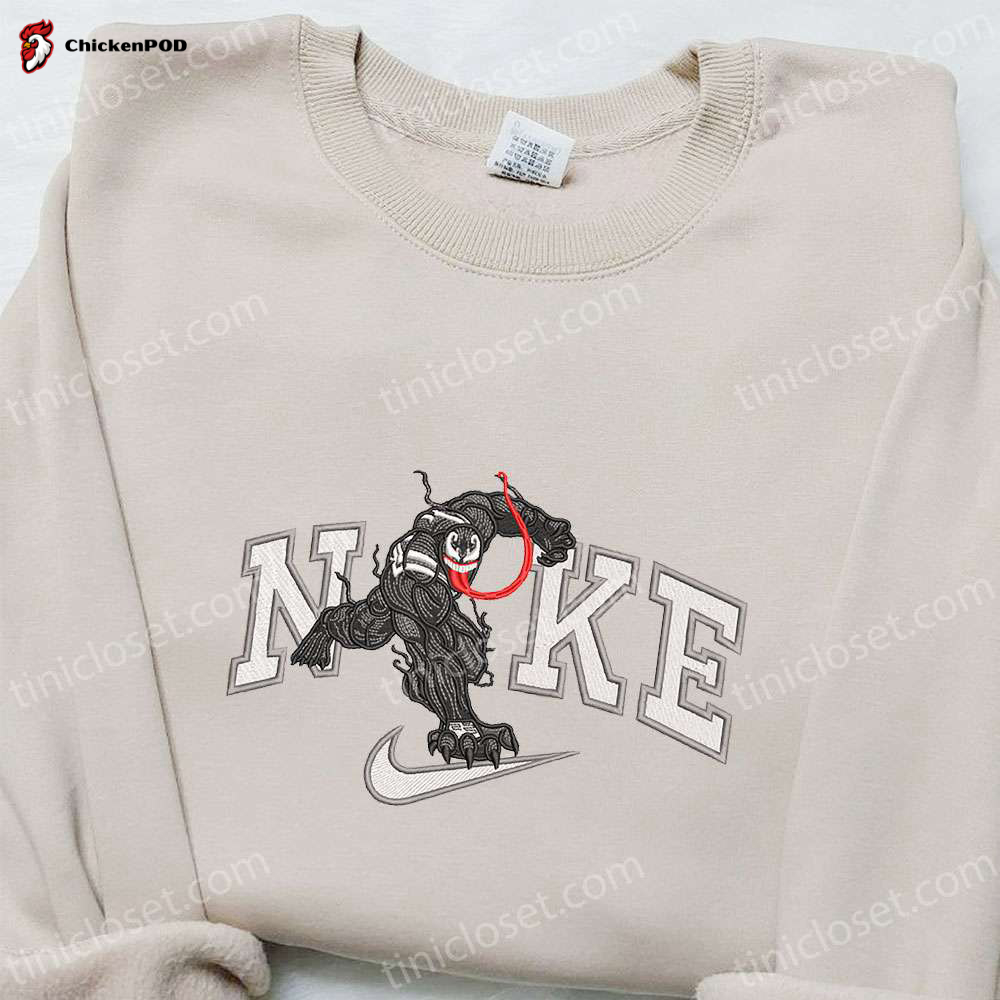 Venom x Nike Movie Embroidered Sweatshirt: Marvel Universe Hoodie Best Birthday Gift Ideas