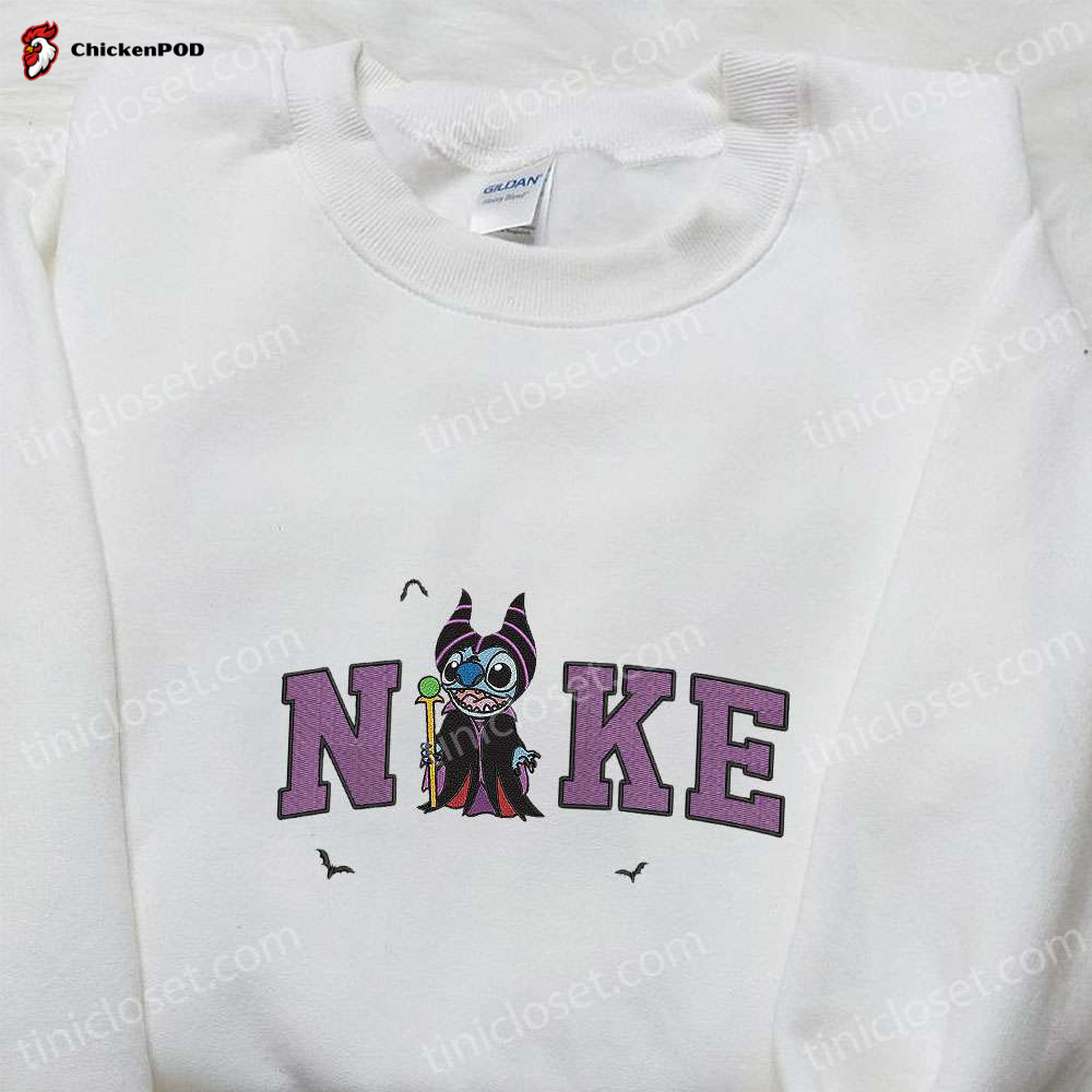 Stitch Oogie Boogie Sally x Nike Embroidered Shirt – Spooky Halloween Sweatshirt Disney Characters T-shirt