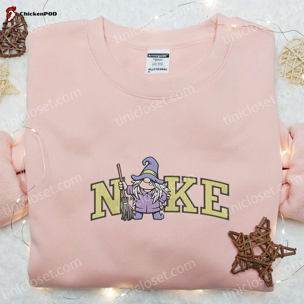 Nike x Wizard Gnome Embroidered Hoodie & Halloween T-shirt: Amazing Nike Inspired Embroidered Sweatshirt Collection