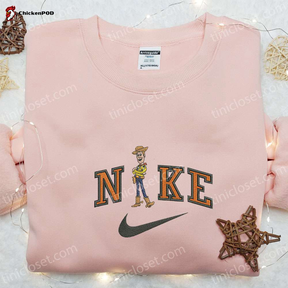 Nike x Woody Embroidered Sweatshirt: Disney Characters Hoodie – Perfect Family Birthday Gift!