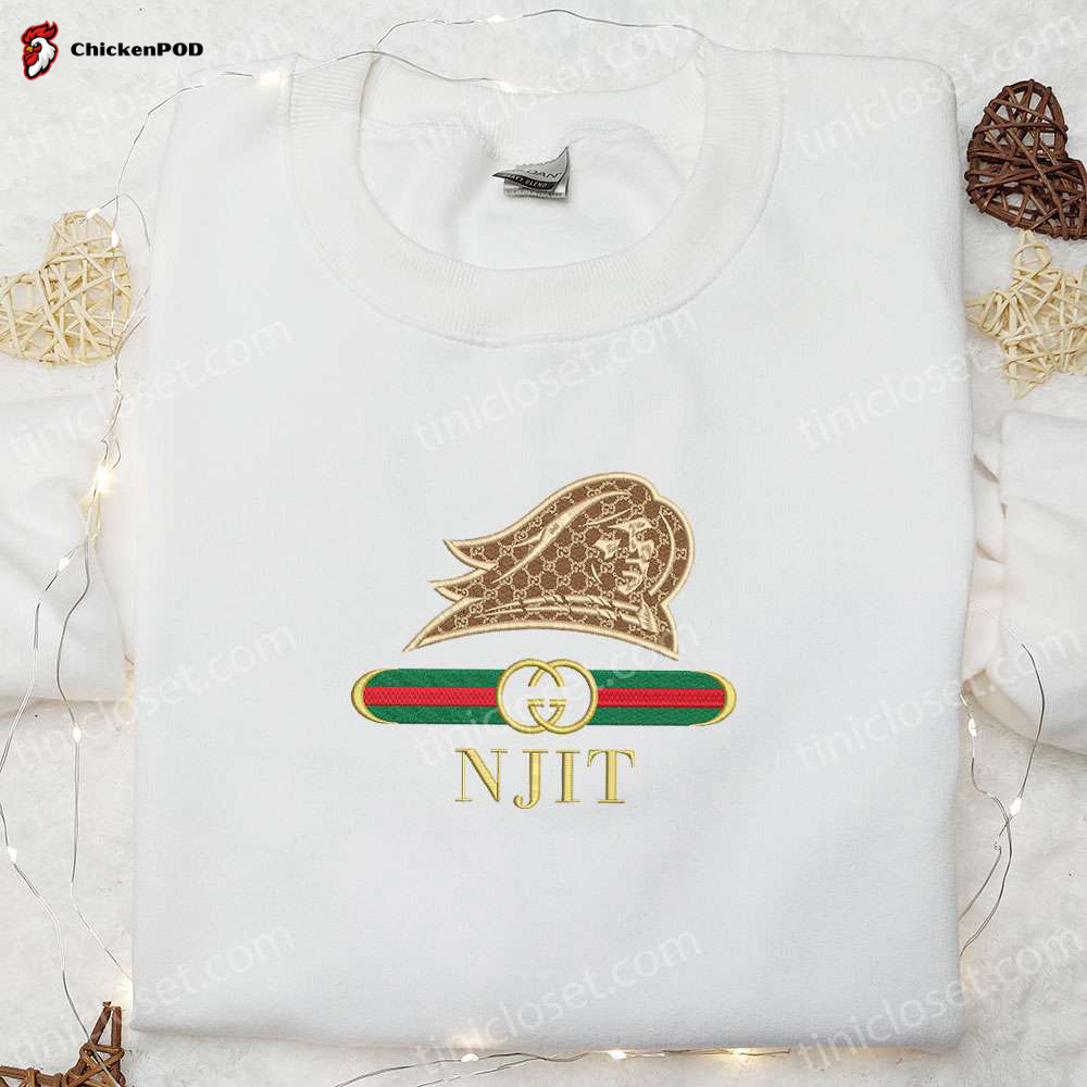 Exclusive NJIT Highlanders x Gucci Embroidered Shirt & Hoodie Set – Perfect NCAA Sports Gift Idea