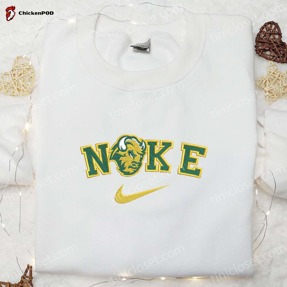 North Dakota State Bison x Nike Embroidered Shirt & Sports Hoodie: Best NCAA Gift Idea