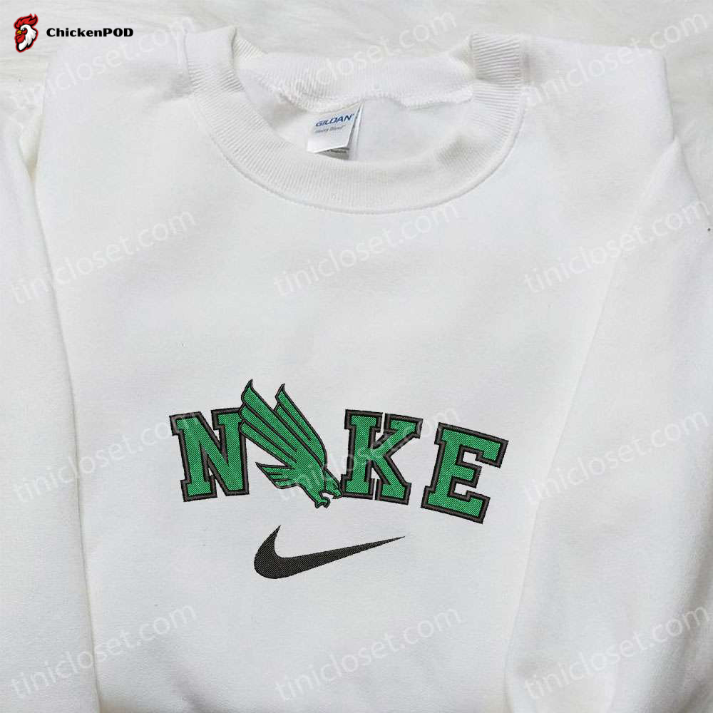 North Texas Mean Green Nike Embroidered Shirt & Hoodie: NCAA Sports Apparel Perfect Gift Idea