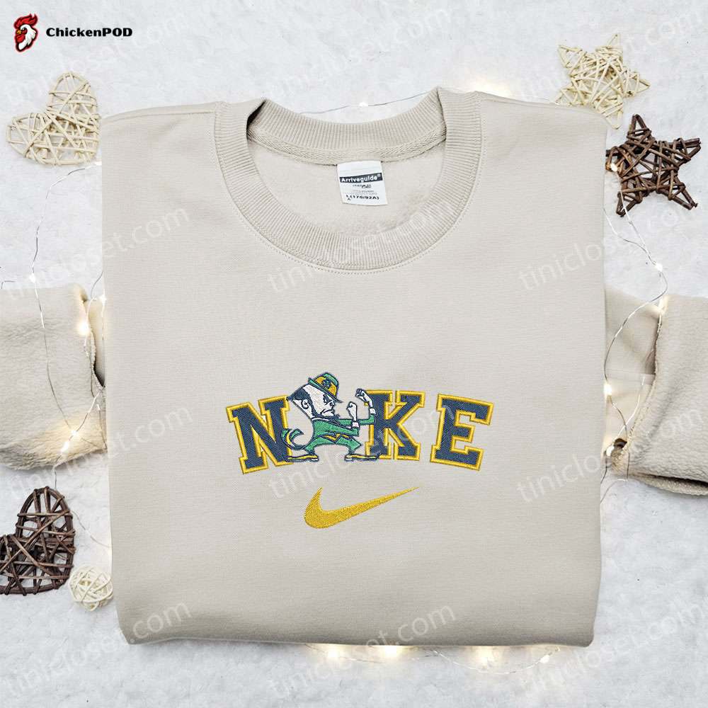 Shop Notre Dame Fighting Irish x Nike Embroidered Shirt & NCAA Sports Hoodie – Perfect Gift Idea!