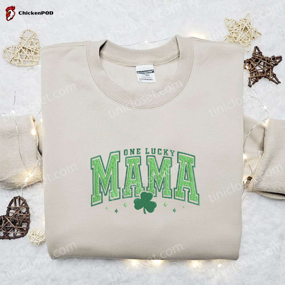 Get Lucky with our Shamrock Embroidered Shirt & Hoodie Perfect Mother s Day Gift Idea!