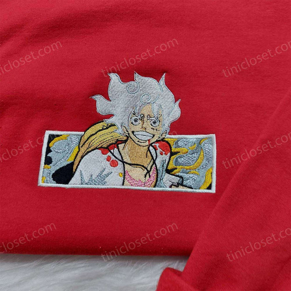 Anime Embroidered One Piece Shirt Hoodie & Sweatshirt: Luffy Design for Ultimate Fans!