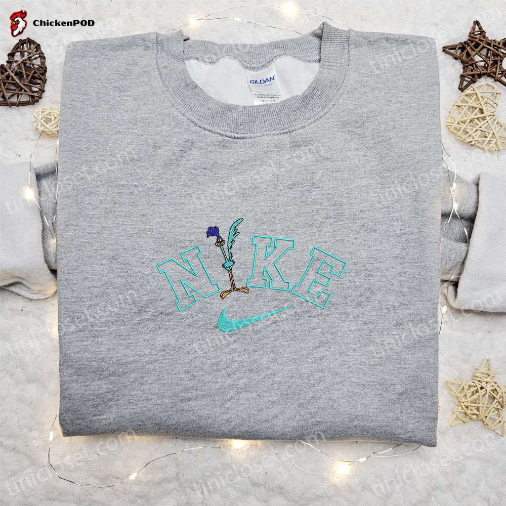 Ostrich x Nike Cartoon Embroidered Sweatshirt Disney Characters Shirt Best Family Gift Ideas