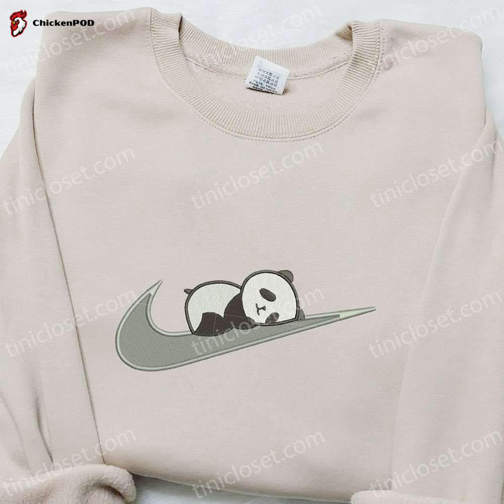 Panda x Swoosh Embroidered Hoodie & Animal Shirt: Best Family Gift Ideas