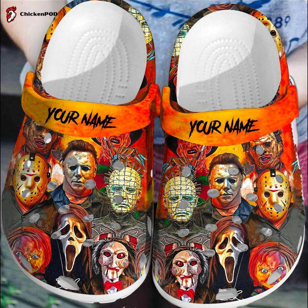 Croc Shoes, Clog Shoes Halloween Pumpkin Michael Myers, Gift Birthday