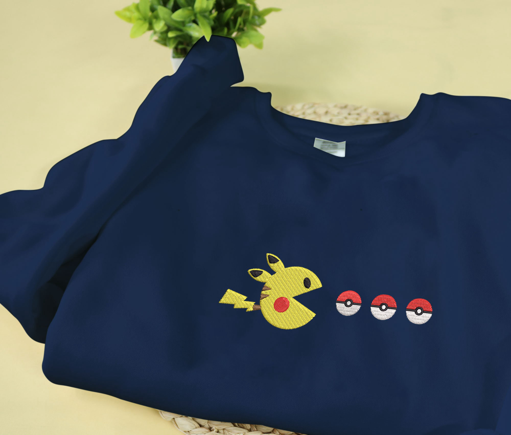 Pikachu Embroidered Sweatshirt: Perfect Christmas & Birthday Gift