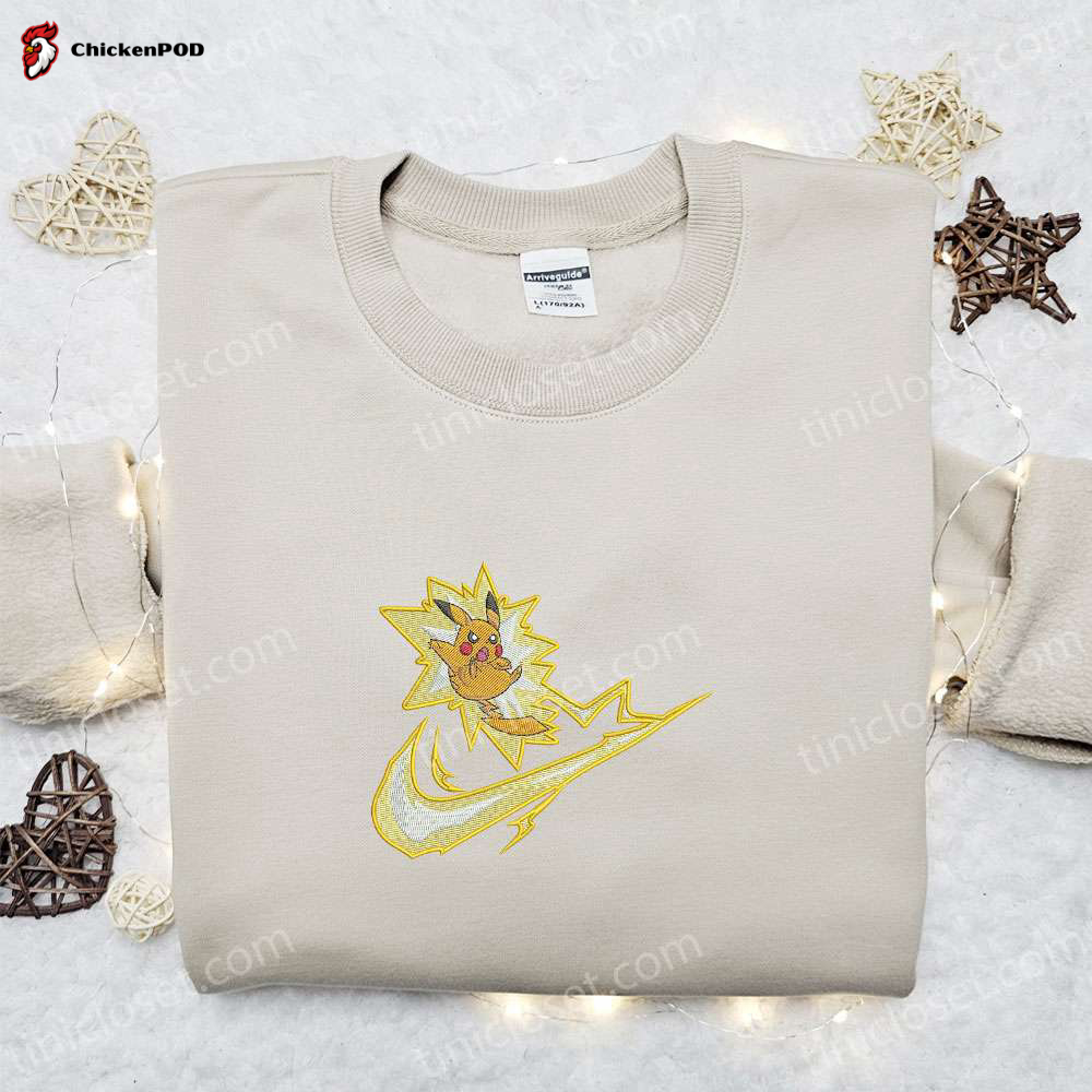 Pokemon Pikachu Vol Attack x Swoosh Embroidered Sweatshirt: Best Anime Gift for All Occasions