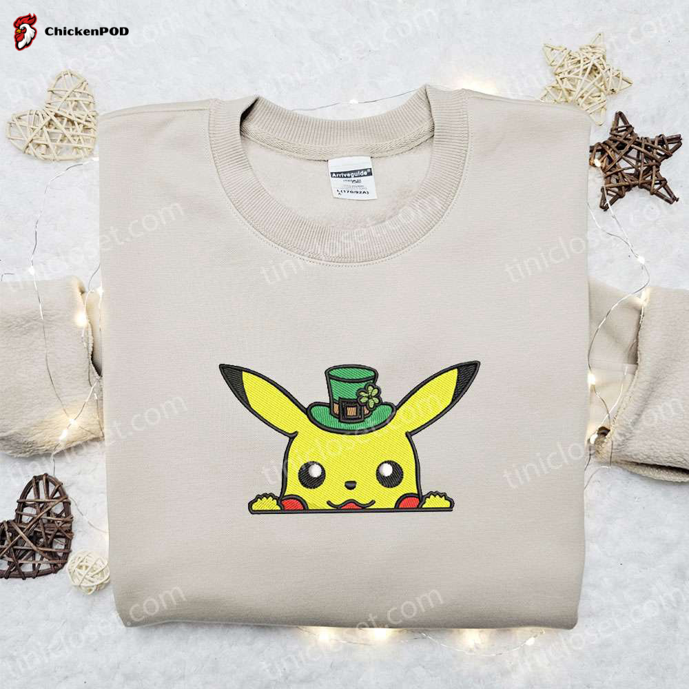 Pikachu Charge x Nike Swoosh Embroidered Shirt & Pokemon Anime Hoodie – Ultimate Gift Idea!