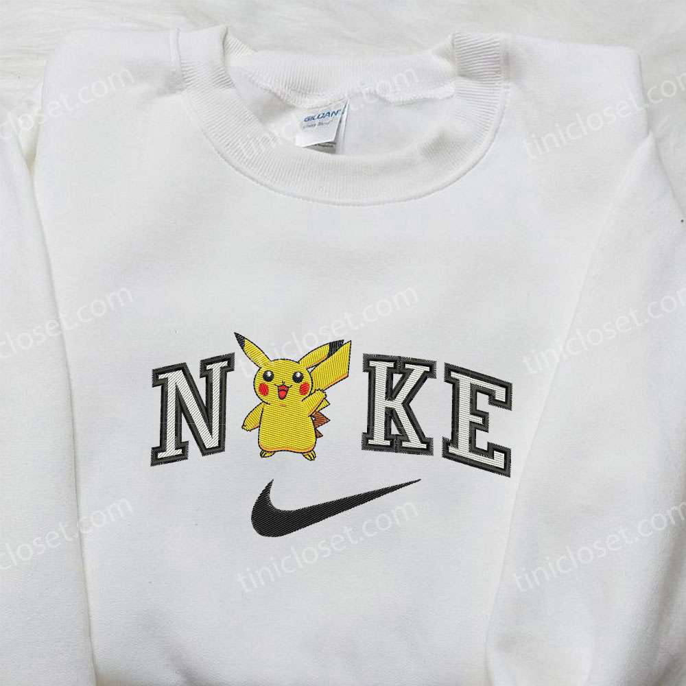 Pokemon x Nike Embroidered Sweatshirt: Stylish Pikachu-Inspired Shirt