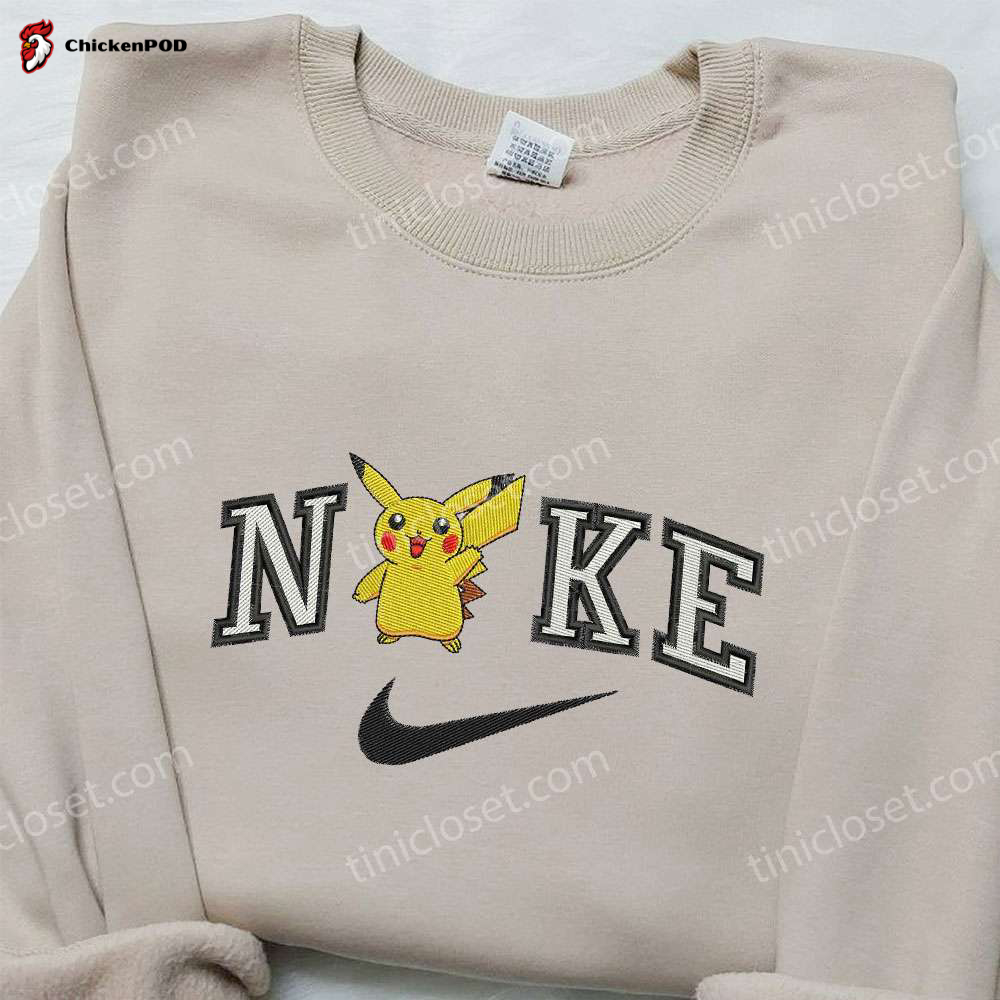 Pokemon x Nike Embroidered Sweatshirt: Stylish Pikachu-Inspired Shirt