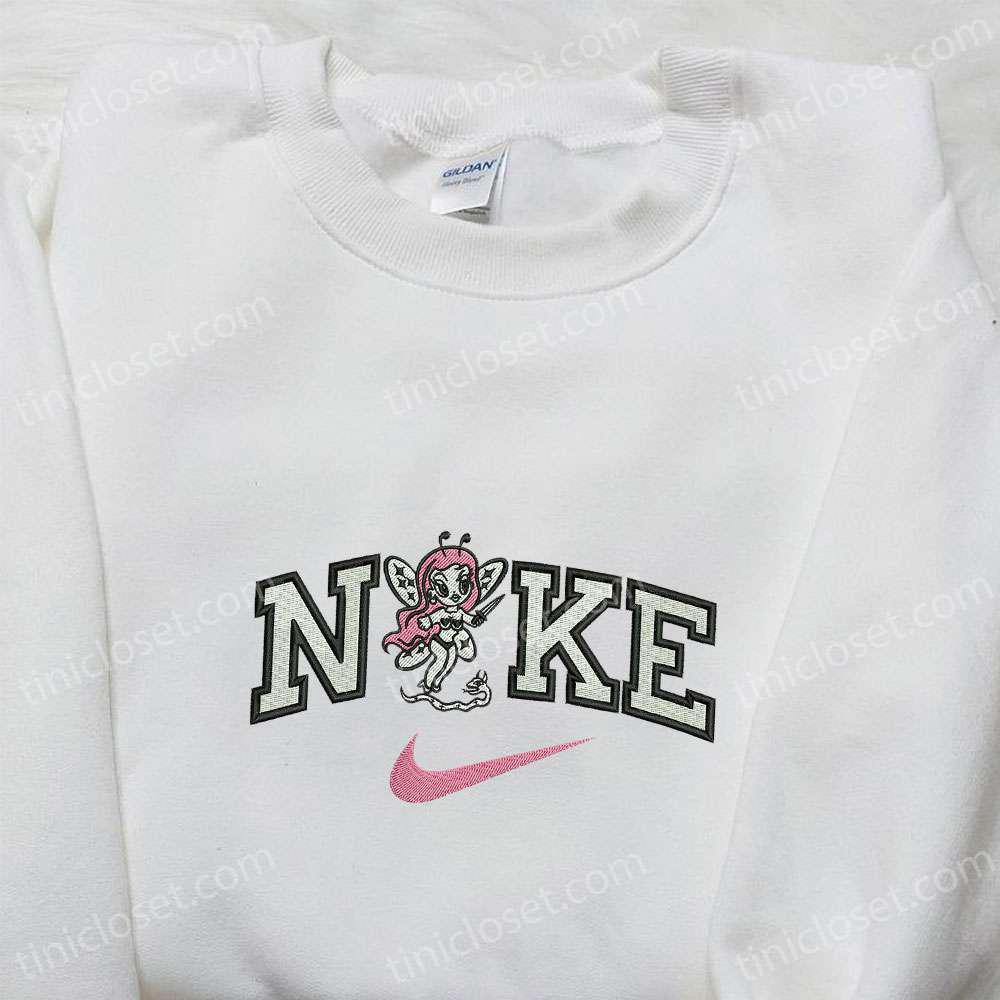 Stylish Pink Fairy Knife Snake x Nike Embroidered Sweatshirt Custom Hoodie & Halloween Shirt