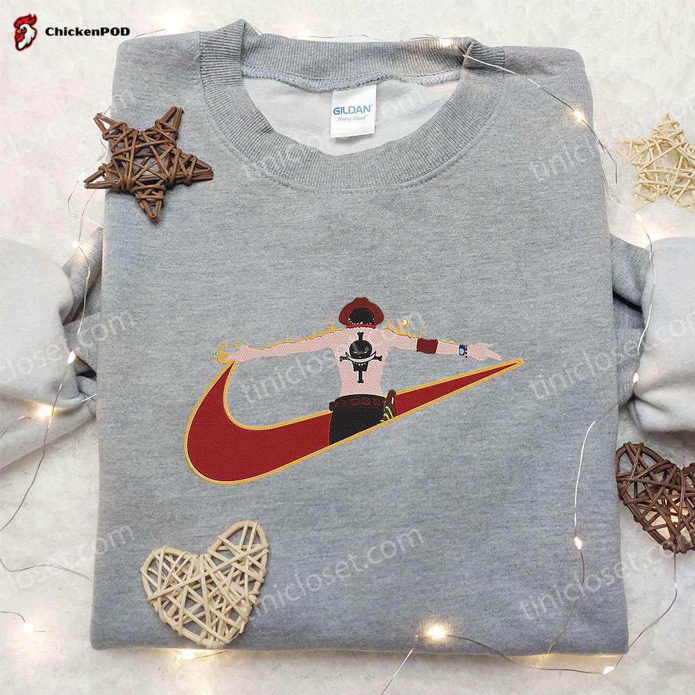 Ray x Nike Swoosh Anime Hoodie Promised Neverland Shirt Nike Inspired Embroidery