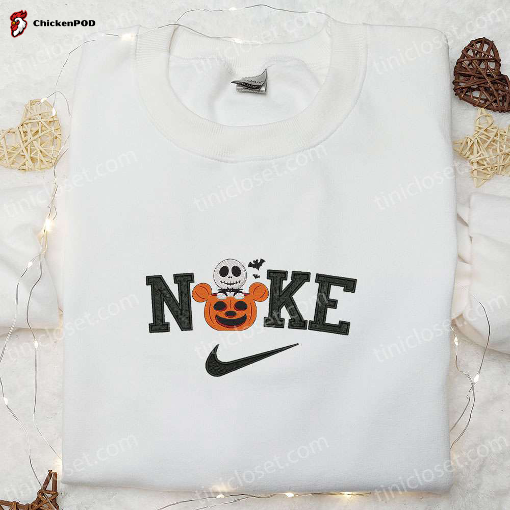 Pumpkin Jack Skellington x Nike: Nightmare Before Christmas Embroidered T-shirt Hoodie & Sweatshirt