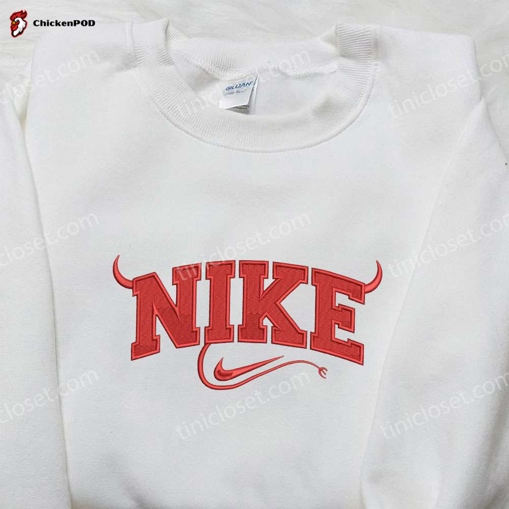 Red Devil x Nike Embroidered Shirt: Halloween & Custom Design Options