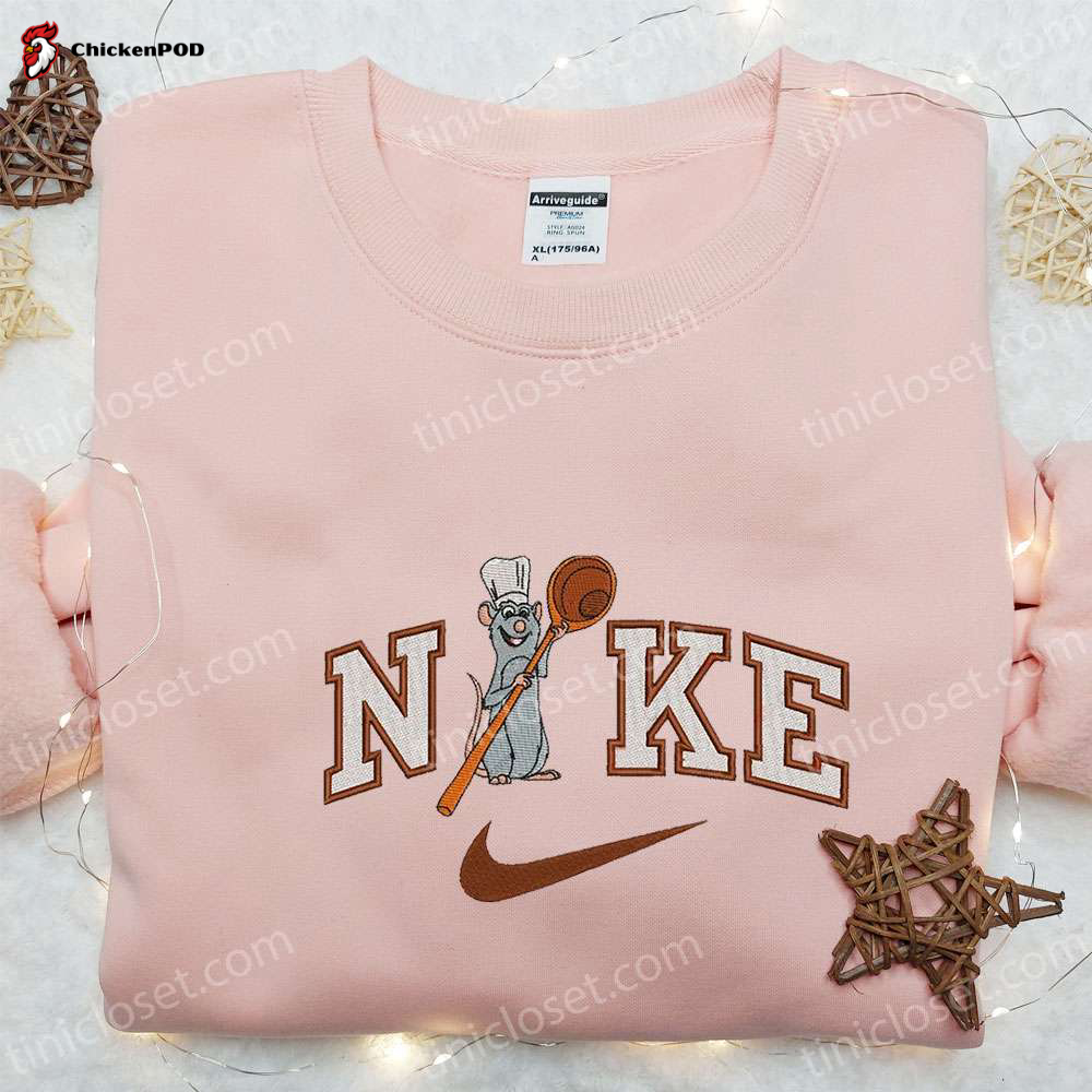 Cartoon Embroidered Sweatshirt & T-shirt: Remy x Nike x Disney Characters Best Family Gift Ideas!