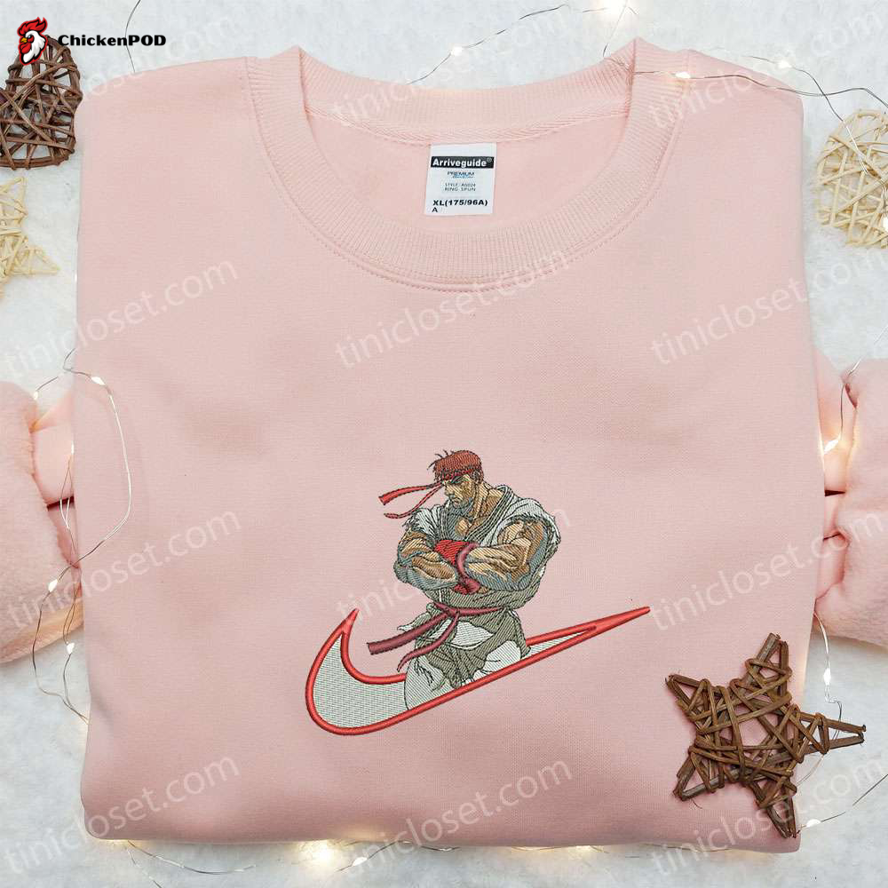 Disney Characters Embroidered Hoodie & Shirt: Stitch x Swoosh Cartoon – Best Family Gift Ideas