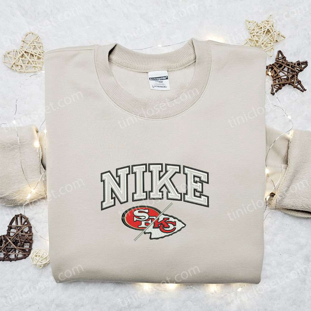 49ers vs Chiefs x Nike Embroidered Shirt & Sports Hoodie: Best Fandom Gifts