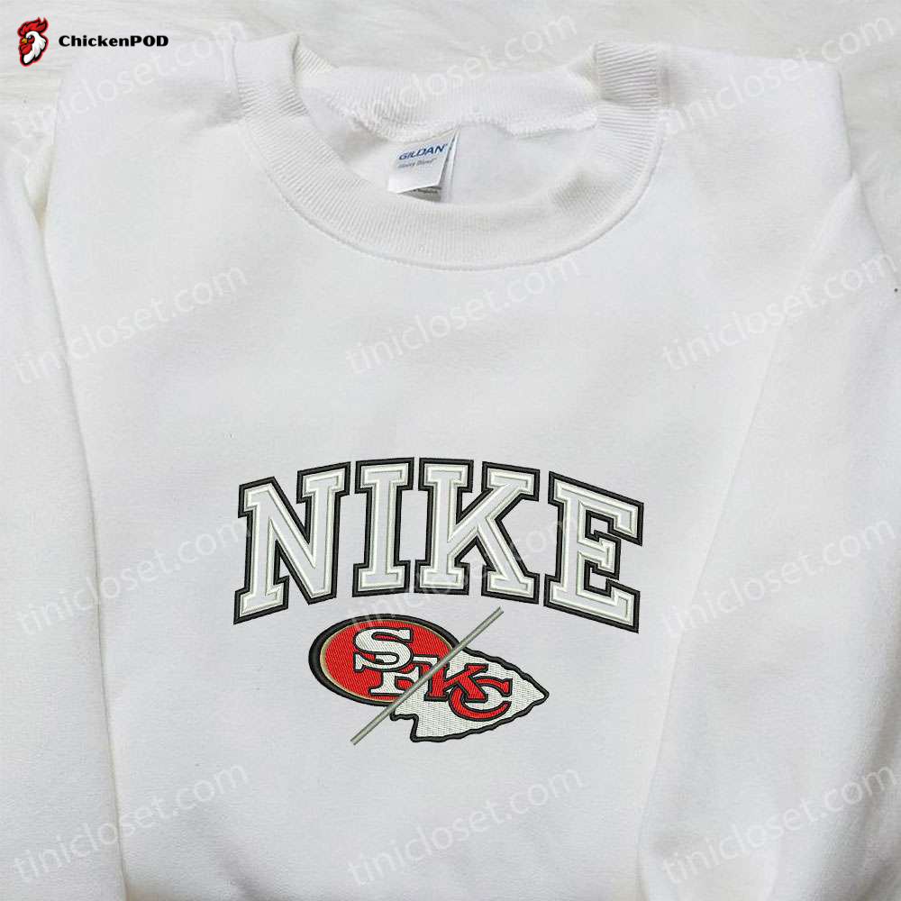 SF Vs KC x Nike Embroidered Shirt & NFL Sports Hoodie: Best Gift Ideas for NFL Fans