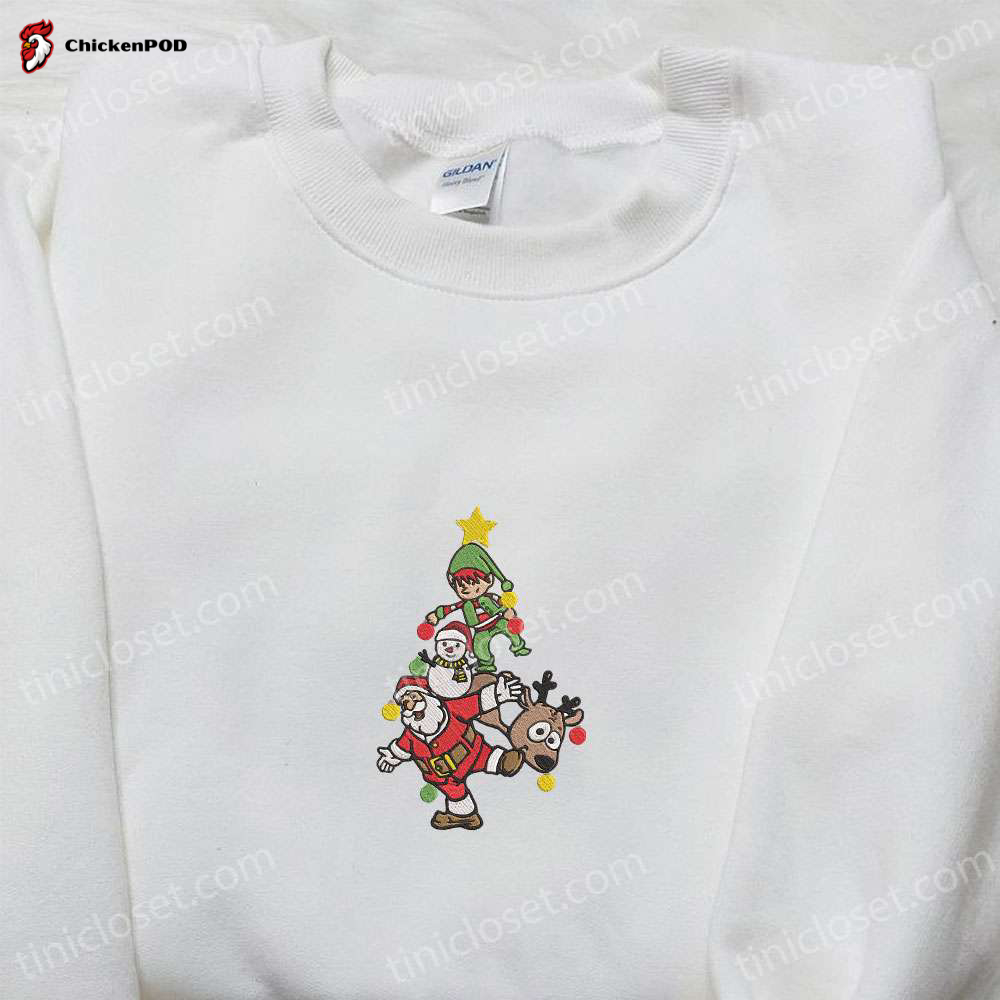 Santa Xmas Embroidered Sweatshirt & Hoodie: Perfect Family Gifts for Christmas