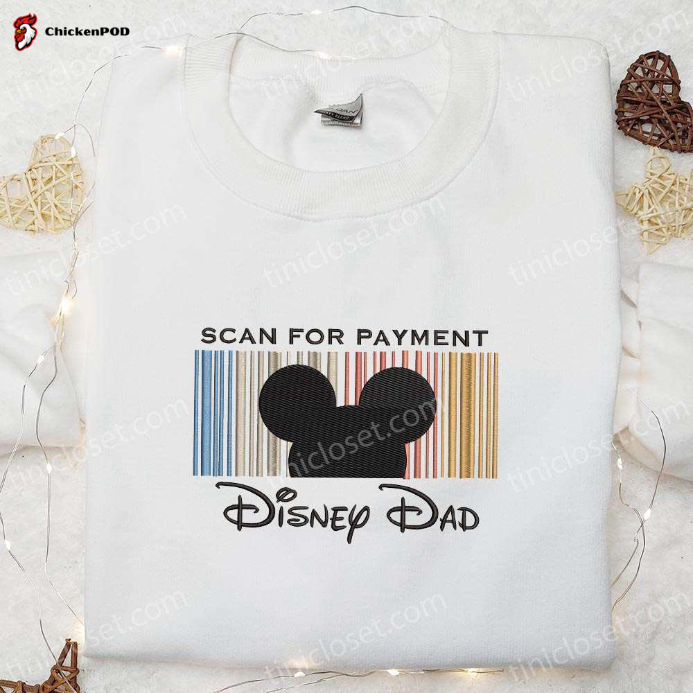 Disney Dad Embroidered Shirt & Characters Hoodie: Perfect Father’s Day Gift Idea Scan For Payment