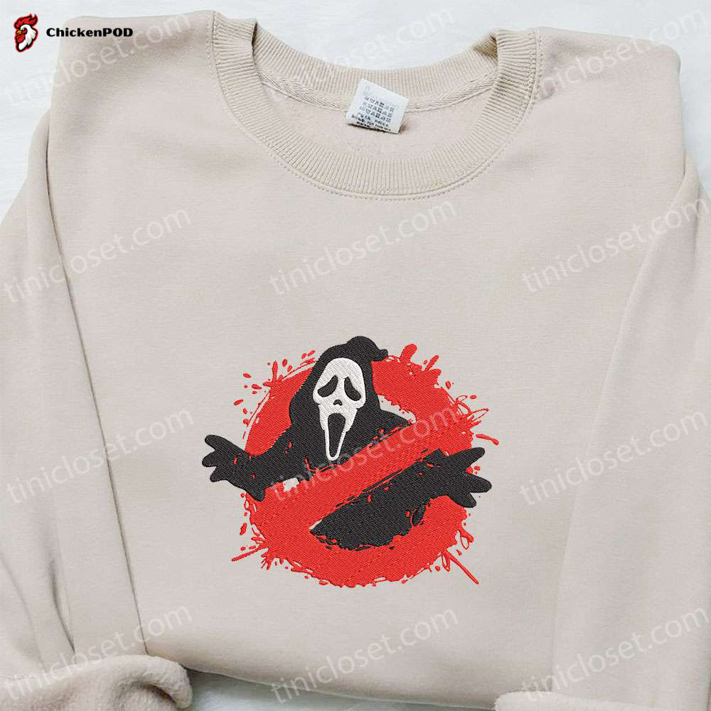 Scream Ghostface Embroidered Sweatshirt – Best Horror Movie Gift Ideas