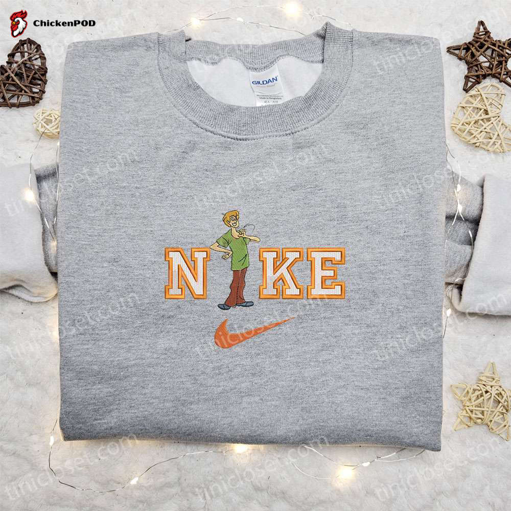 Shaggy Rogers x Nike Cartoon Embroidered Hoodie & Shirt: Perfect Family Gift Ideas