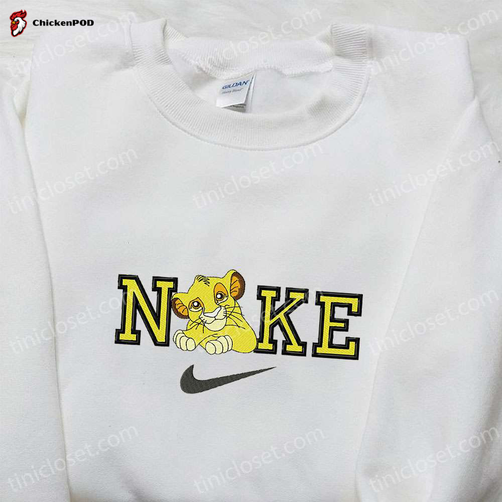 SpongeBob x Nike Cartoon Embroidered Shirt – Stylish SpongeBob SquarePants & Nike Inspired Design