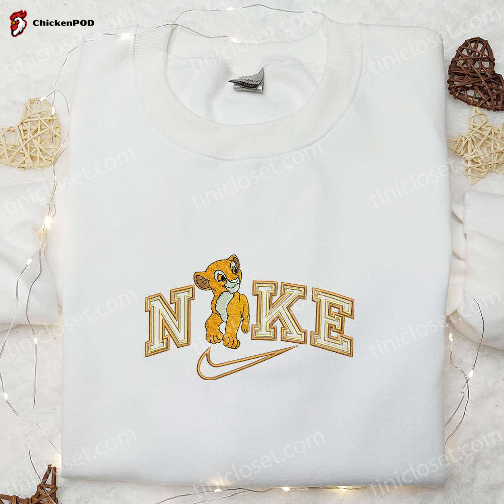 Disney Lion King Silver Nala x Nike Embroidered Shirt Hoodie & Sweatshirt: Inspired Nike Apparel with Iconic Lion King Embroidery