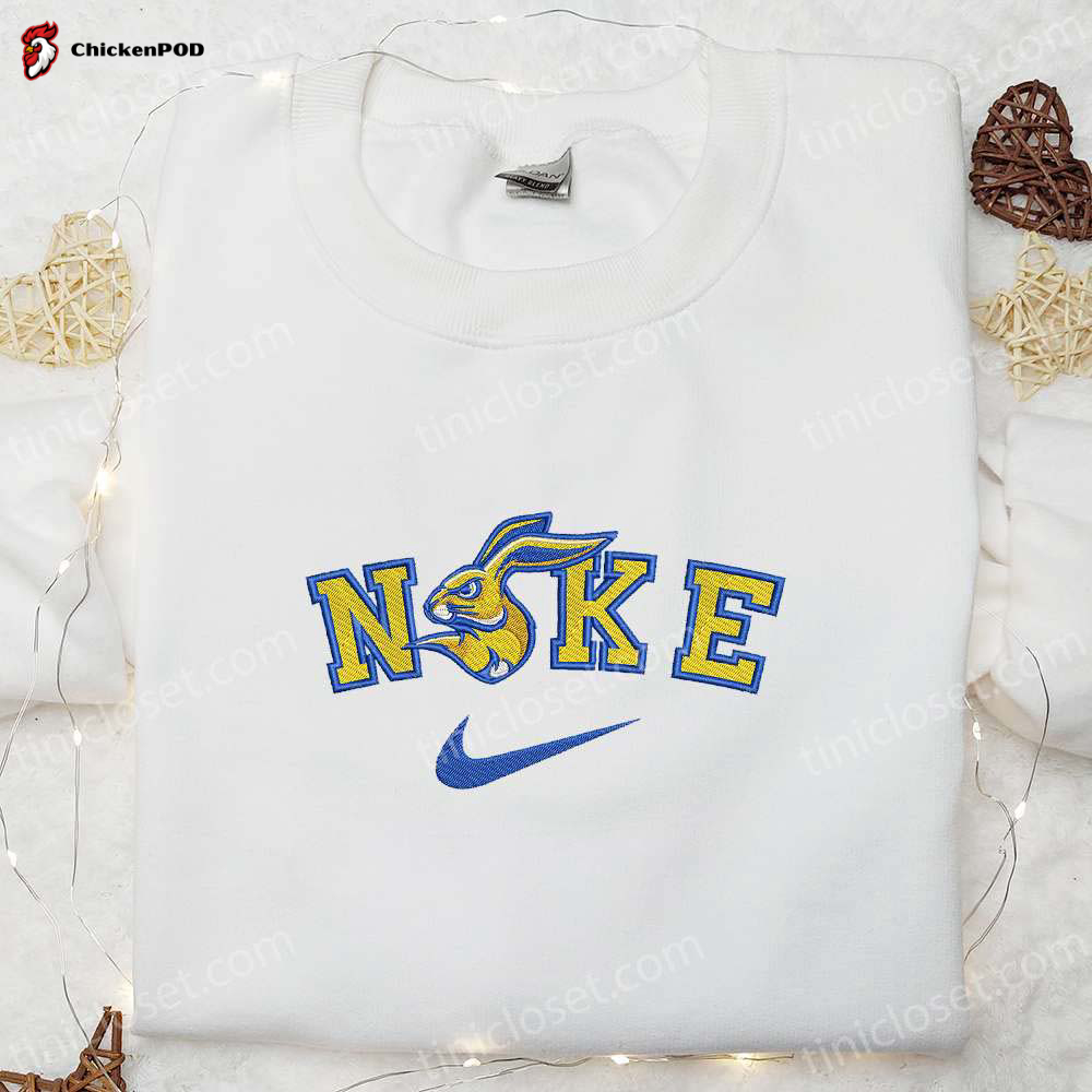 Shop South Dakota State Jackrabbits x Nike Embroidered Shirt & NCAA Sports Hoodie – Perfect Gift Idea!