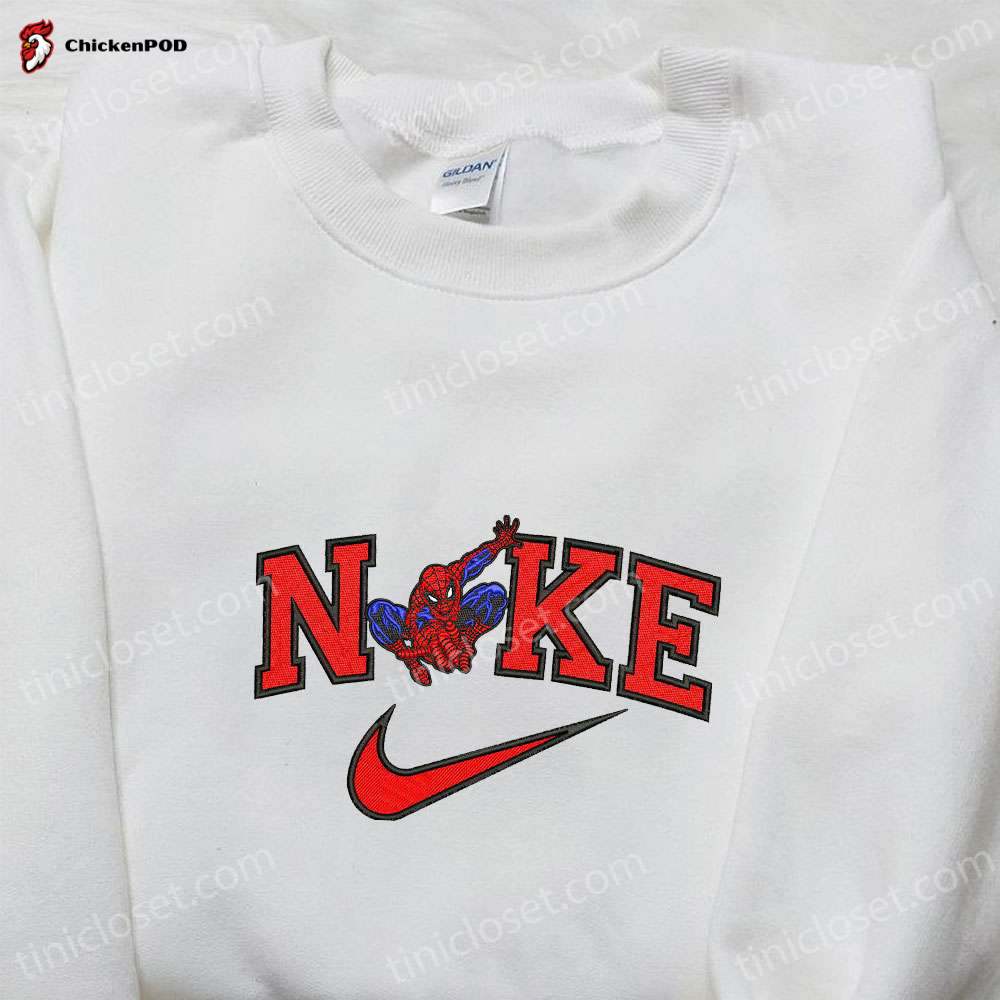 Spider-Man x Nike Embroidered Shirt & Hoodie: Marvel Superhero Inspired Sweatshirt