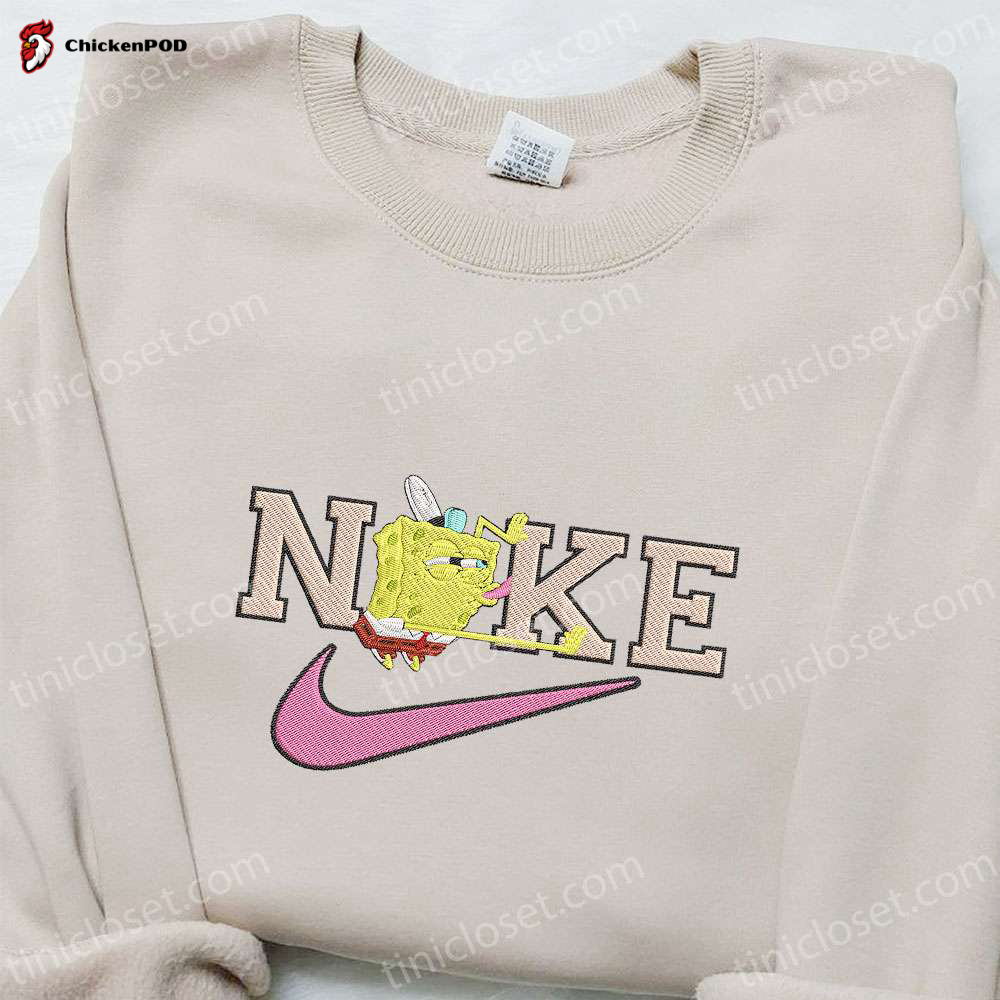 Nike x Stitch Ice Cream Cartoon Embroidered Sweatshirt: Disney Characters Hoodie Perfect Birthday Gift Ideas