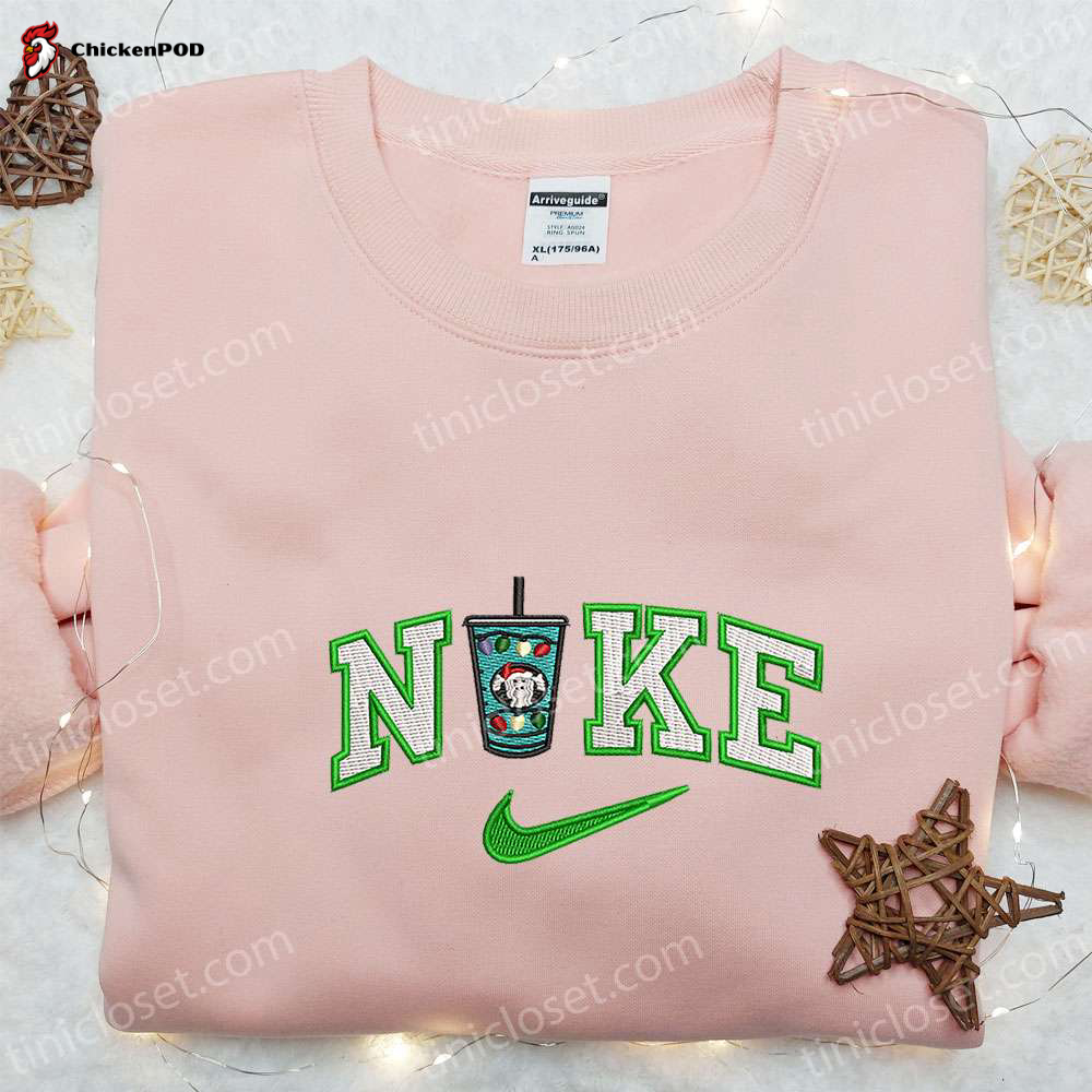 Starbucks Christmas Cup x Nike Embroidered Shirt Hoodie & Sweatshirt – Festive Food & Drink Apparel