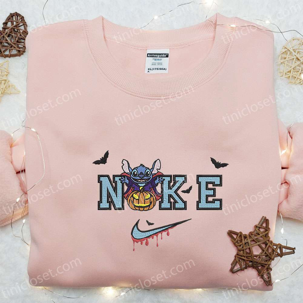 Spooky Stitch Dracula Pumpkin x Nike Embroidered Sweatshirt & Disney Shirt – The Ultimate Halloween Gift