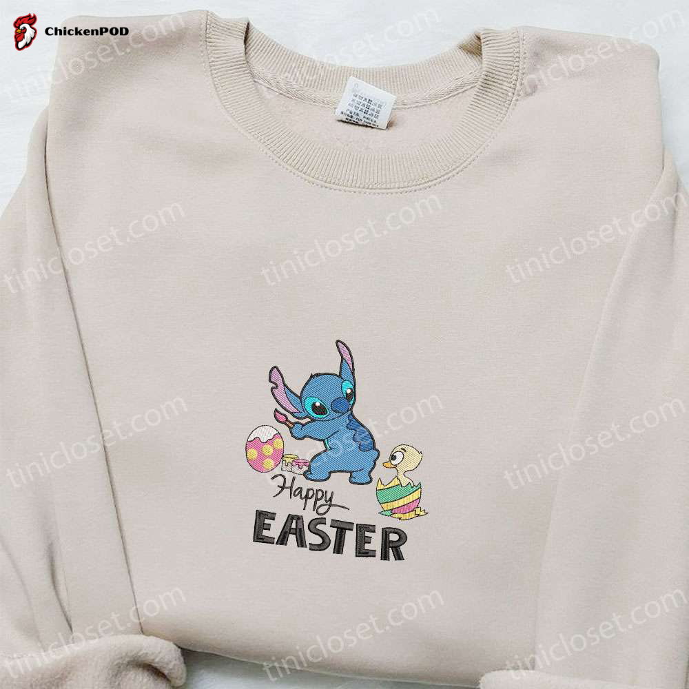 Stitch Happy Easter & Thanksgiving Embroidered Shirt & Hoodie – Best Holiday Gift Ideas