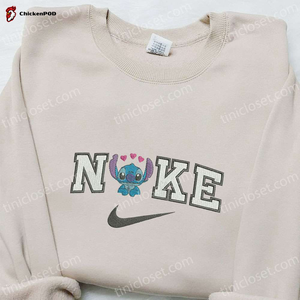 Stitch Flower x Nike Embroidered Sweatshirt & Disney Characters Hoodie: Best Birthday Gift Ideas