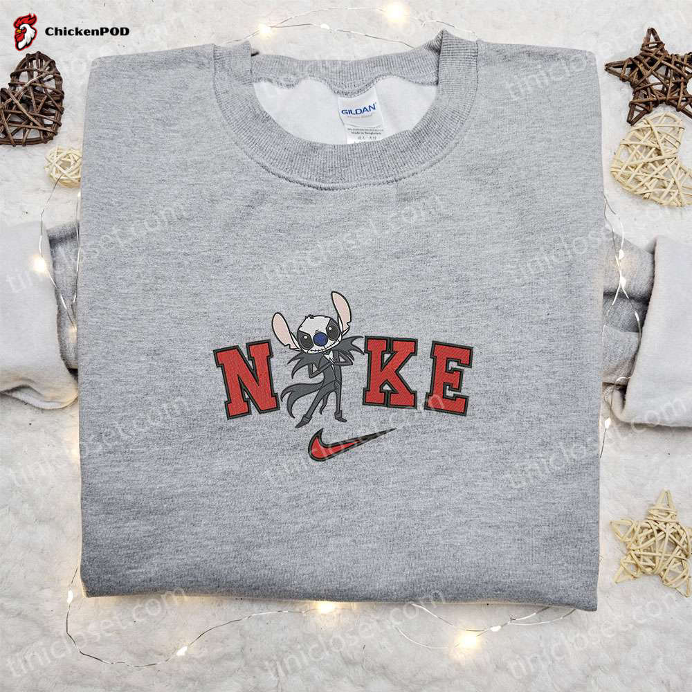 Stylish Sally x Nike Embroidered Shirt Nightmare Before Christmas Hoodie & Nike Inspired Sweatshirt – Trendy Apparel for All!