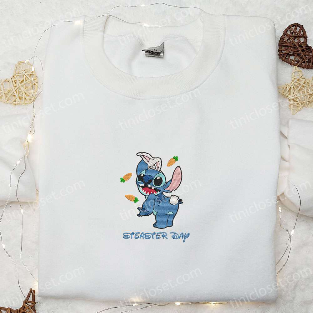 Stitch Easter Embroidered Shirt & Disney Characters Hoodie – Unique Thanksgiving Gift Ideas