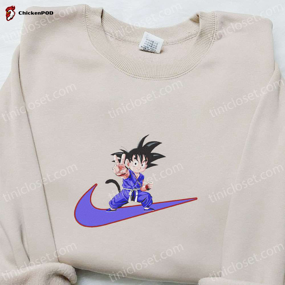 Swoosh x Goku Kid Anime Embroidered Shirt & Dragon Ball Hoodie: Best Family Gift Ideas