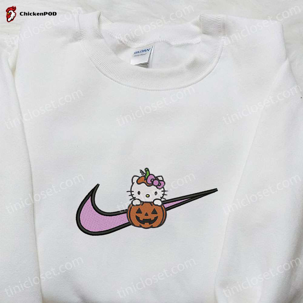 Swoosh x Hello Kitty Halloween Pumpkin Sweatshirt: Nike Anime Hoodie Best Daughter Gifts