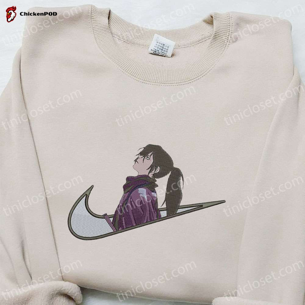 Swoosh x Hyakkimaru Anime Embroidered Hoodie & Shirt: Nike Inspired Designs for Trendy Anime Fans