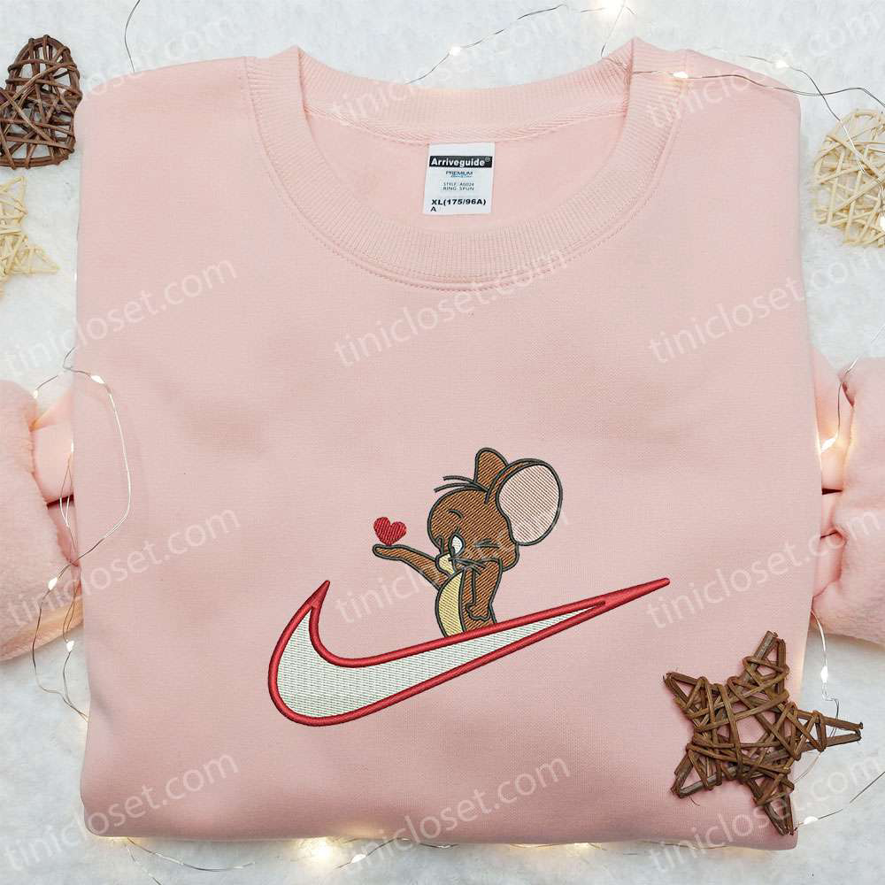 Swoosh x Jerry Give Heart Embroidered Sweatshirt & Tom and Jerry Shirt: Best Gift Ideas for All Occasions