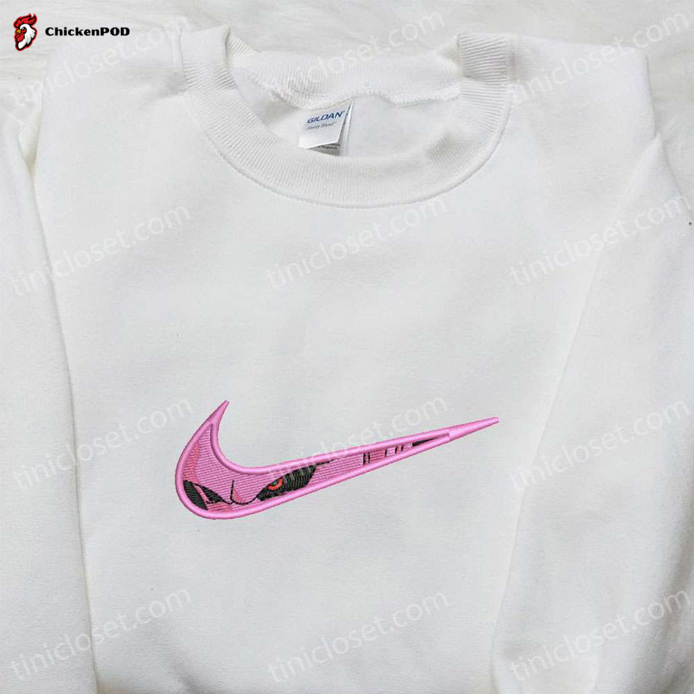 Anime-inspired Nike Swoosh x Majin Buu Embroidered Shirt Dragon Ball Hoodie & Sweatshirt