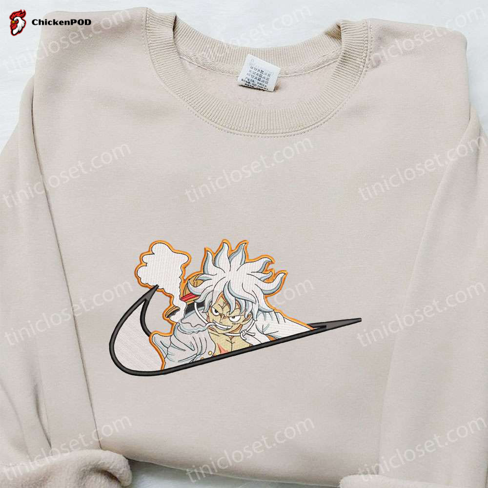 Swoosh x Goku Ultra Instinct Anime Hoodie: Dragon Ball Embroidered Shirt for Cool Anime Clothing