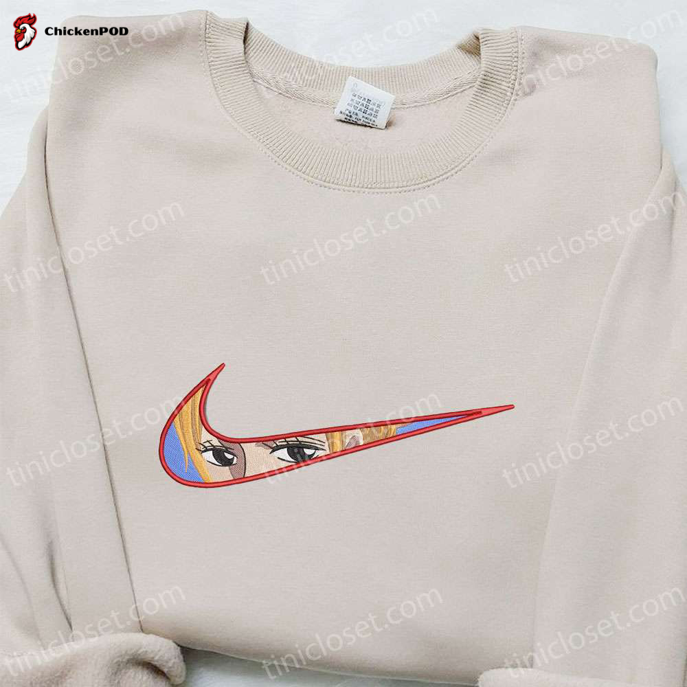 Money Hand x Swoosh Embroidered Sweatshirt – Nike Inspired Shirt Perfect Family Gift Idea