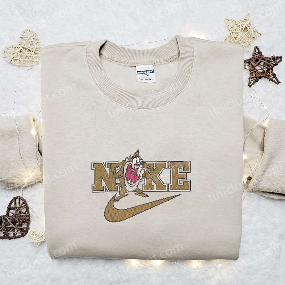 Stylish Tasmanian Devil x Nike Embroidered Sweatshirt & Looney Tunes Disney Plus Shirt: Best Gift Ideas for All Occasions