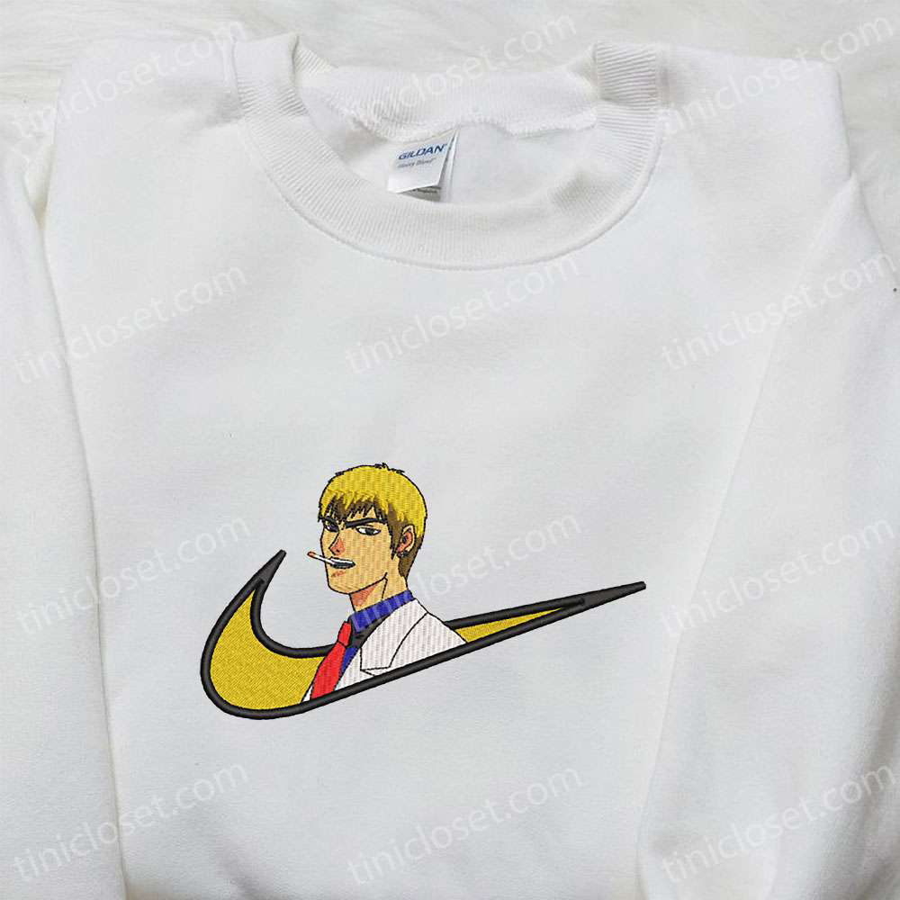 Exclusive Teacher Onizuka x Nike Embroidered Shirt – Unique Anime & Swoosh Design